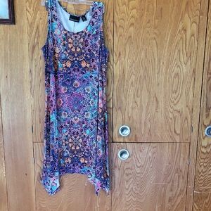 Cynthia Rowley Purple Blue Asymmetrical Tank Dress